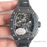 Swiss Richard Mille RM011 Black Ceramic Limited Edition Watch Black Chronograph Dial